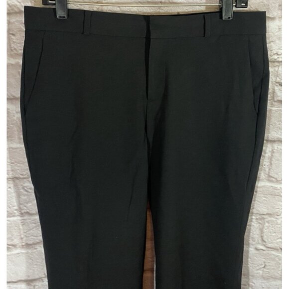 Banana Republic The Logan Fit Trouser Dress Pants Womens Size 8 Wool Black - Picture 3 of 11